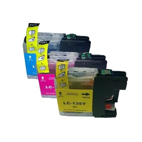 Brother LC135XL LC-135XL C/M/Y Compatible ink Cartridges