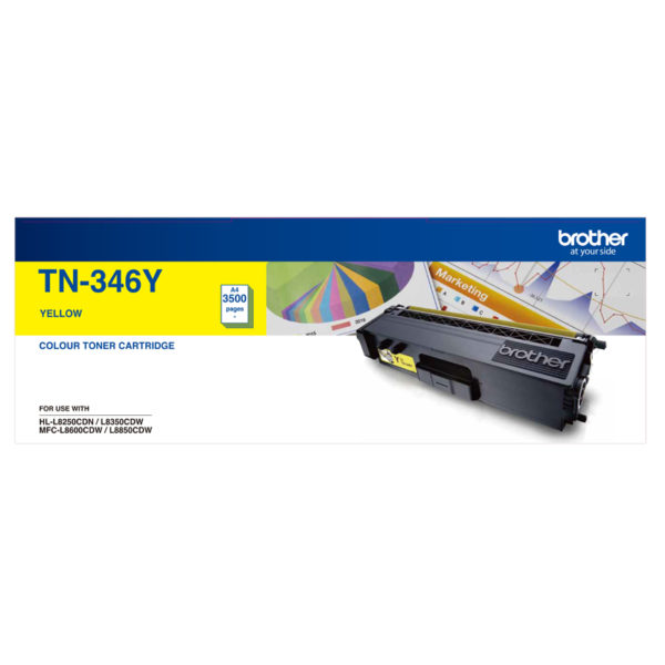 Brother TN346Y Yellow (3500 pages) Toner Genuine