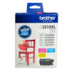 Brother LC3319XL 3PK Hi Yield Ink Colour 3 Pack Ink Cartridge