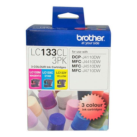 Brother LC133CL 3PK Ink Colour 3 Pack Ink Cartridge