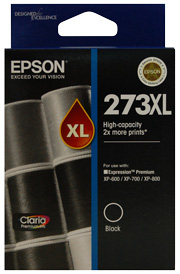 Epson 273XL High Capacity Black Ink Cartridge genuine