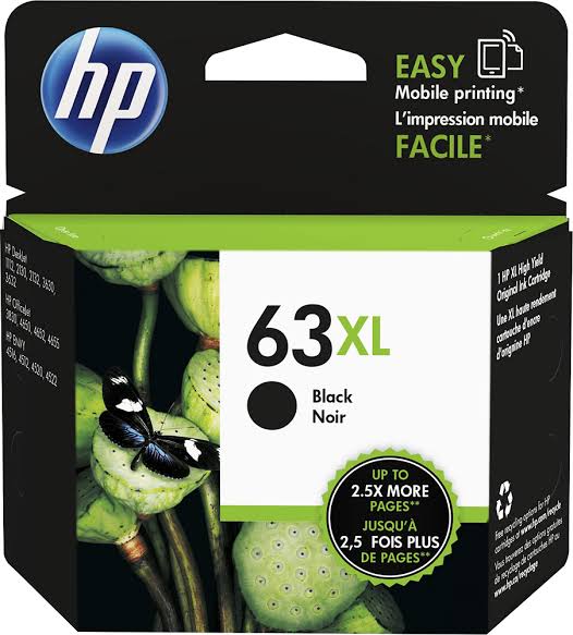HP 63XL High Capacity Black ink Cartridge