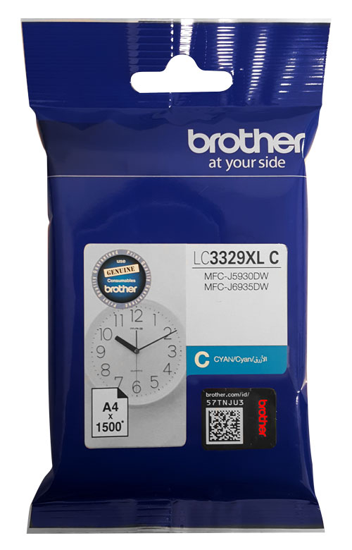 Brother LC3329XL Cyan High Yield Ink Cartridge genuine
