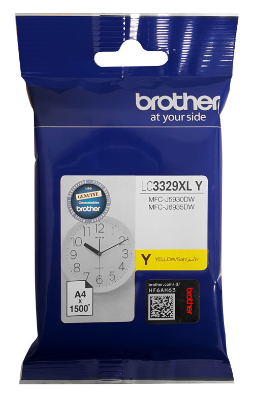 Brother LC3329XL Yellow High Yield Ink Cartridge genuine