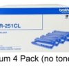 Brother DR251 DR-251 Drum Genuine 4 Pack