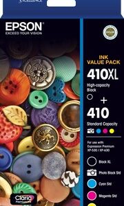 Epson 410XL Black plus 4 Std Colours Value Pack