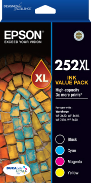 Epson 252XL Value pack Black/Cyan/Magenta/Yellow