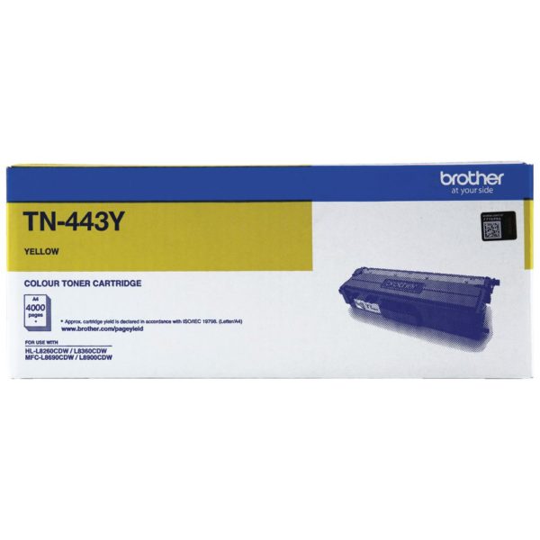 Brother Toner TN443Y Yellow (4000 pages) Genuine
