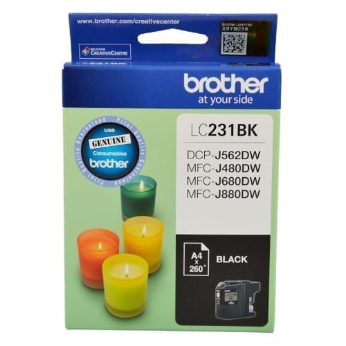 Brother LC231BK Black genuine Ink Cartridge