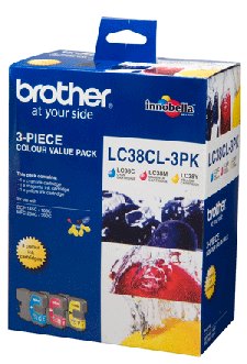 Brother LC38CL Value Colour 3 Pack genuine Ink Cartridge