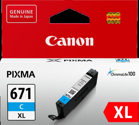 CANON Ink Cartridge CLI671XL Cyan High Yield