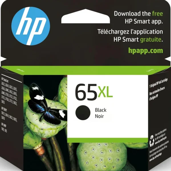 HP 65XL High Capacity Black ink Cartridge genuine