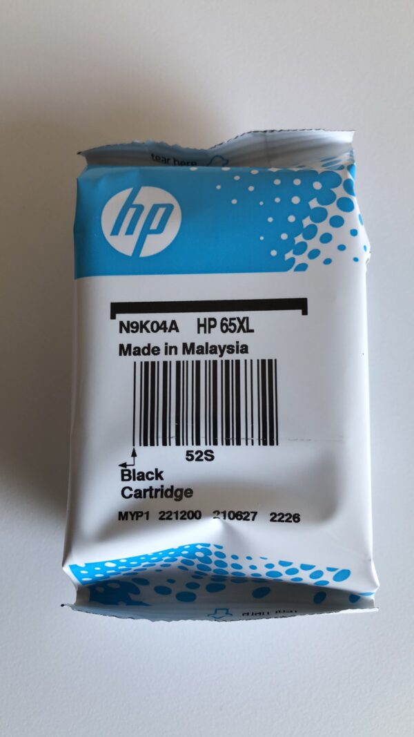 HP 65XL High Capacity Black ink Cartridge genuine