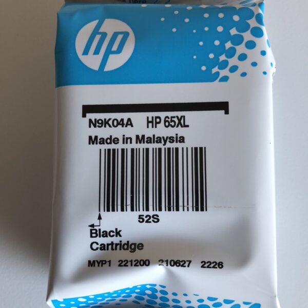HP 65XL High Capacity Black ink Cartridge genuine