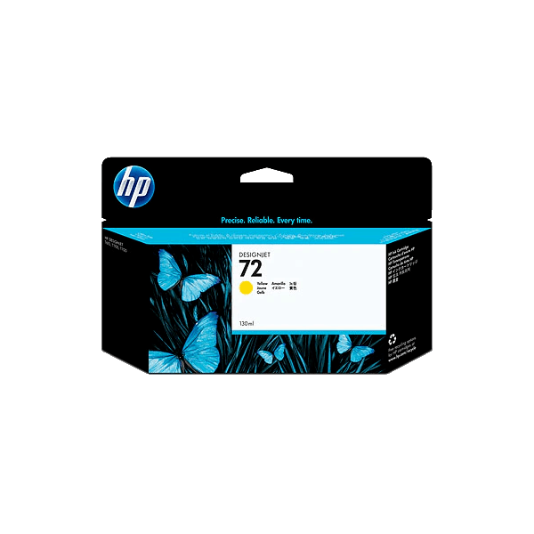 Genuine HP No 72 C9373A High Yield Yellow Ink 130ML