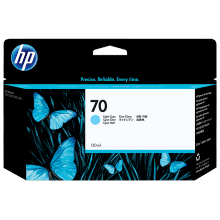 Genuine HP No 70 C9390A Light Cyan Ink Cartridge 130ML