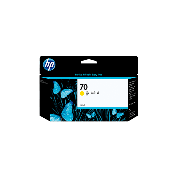 Genuine HP No 70 C9454A Yellow Ink Cartridge 130ML