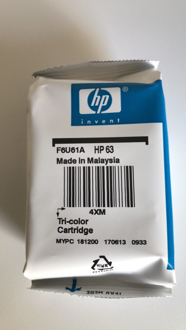 HP 63 Tri-Colour ink Cartridge