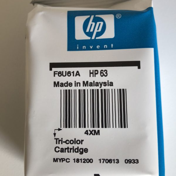 HP 63 Tri-Colour ink Cartridge