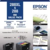 Epson 288XL Black plus 3 Standard Colours Value Pack