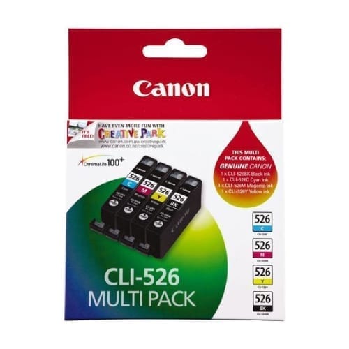 CANON Ink Cartridge CLI-526 Set of 4 - Bk/C/M/Y