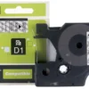Compatible Dymo D1 Labelling Tape 45020 12mm White on Clear