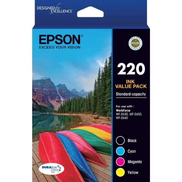 Epson 220 Standard Capacity Ink Cartridge Value Pack