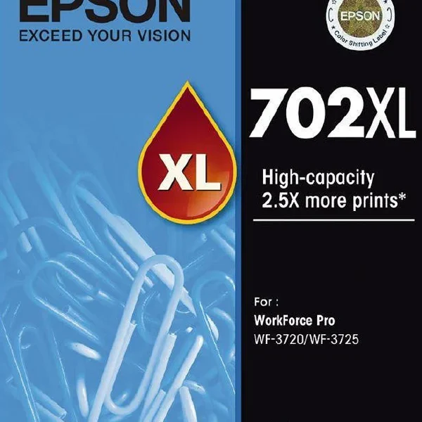 Epson 702XL High Capacity Cyan Ink Cartridge genuine