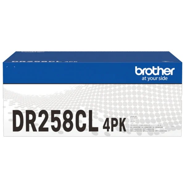brdr258cl Brother DR258 DR-258 Drum Genuine 4 Pack