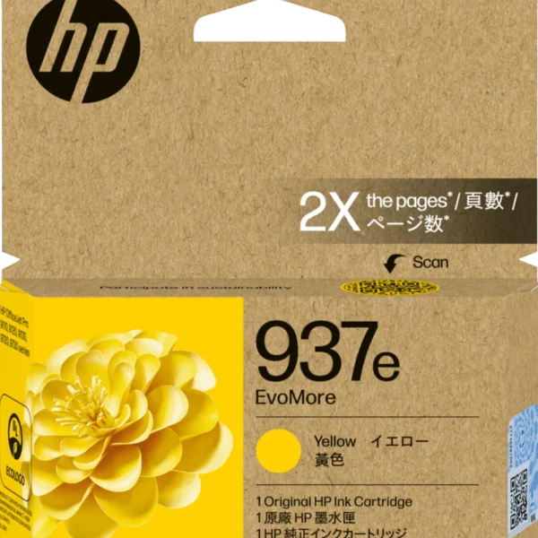 HP 937E Y HP 937E EvoMore High Capacity Yellow ink Cartridge