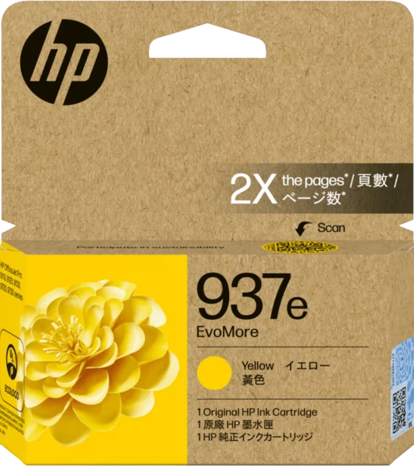 HP 937E Y HP 937E EvoMore High Capacity Yellow ink Cartridge