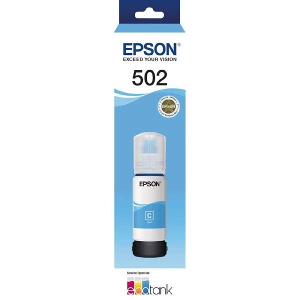 Epson T502 Cyan Ink Bottle genuine