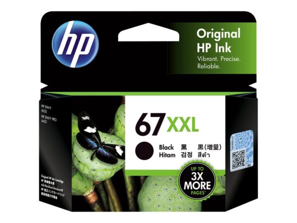 HP 67XXL HP 67XXL Extra High Yield Black ink Cartridge genuine-(Box Damaged, Cartridge Sealed)
