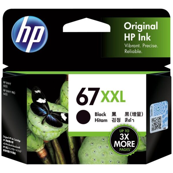HP 67XXL HP 67XXL Extra High Yield Black ink Cartridge genuine-(Box Damaged, Cartridge Sealed)