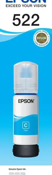T522 C Epson T522 Cyan Ink Bottle genuine