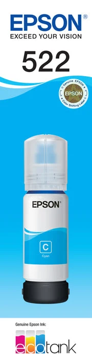 T522 C Epson T522 Cyan Ink Bottle genuine